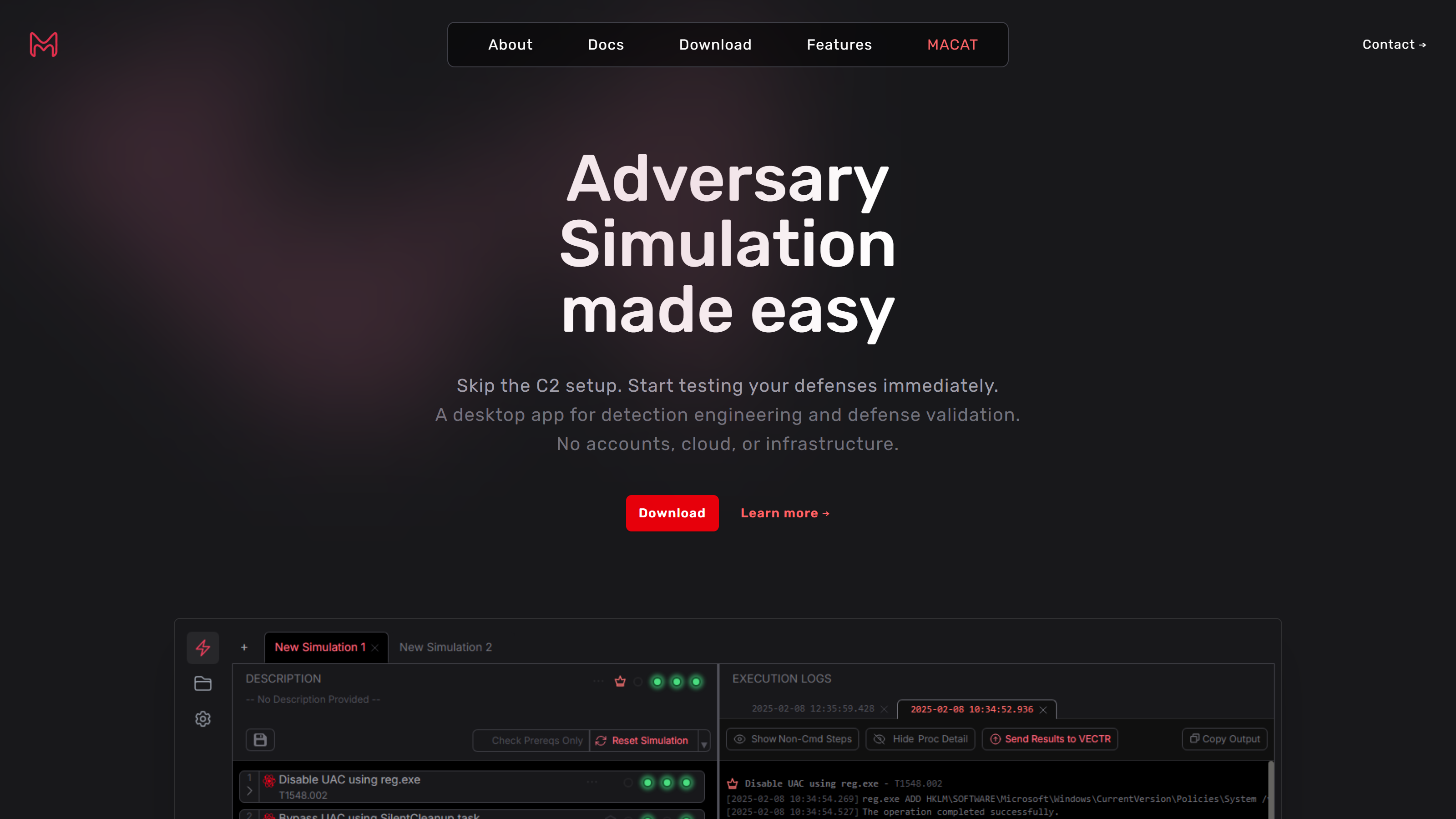 macat.io Landing Page